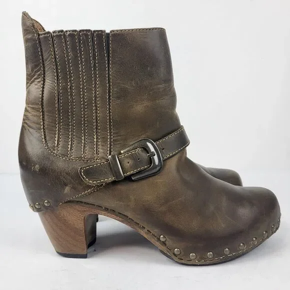 Dansko Rihanna Women's Buckle Studded Ankle Boot Heeled Elastic EU 40 US 9.5–10 - Picture 10 of 16